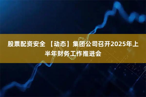 股票配资安全 【动态】集团公司召开2025年上半年财务工作推进会